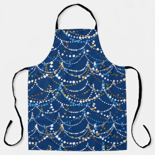 Christmas garland: festive seamless pattern apron