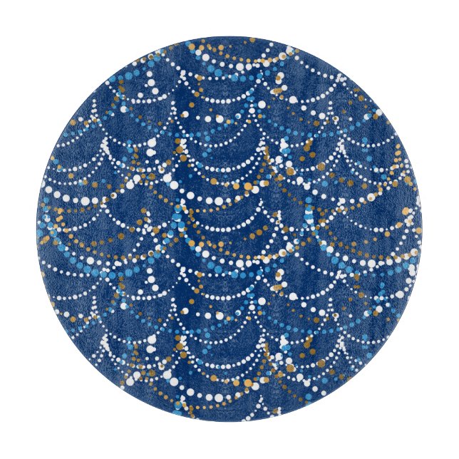 Christmas garland: festive seamless pattern cutting board (Front)