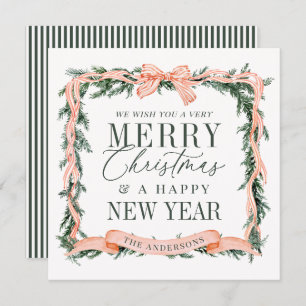 Christmas Garland Frame Holiday Card