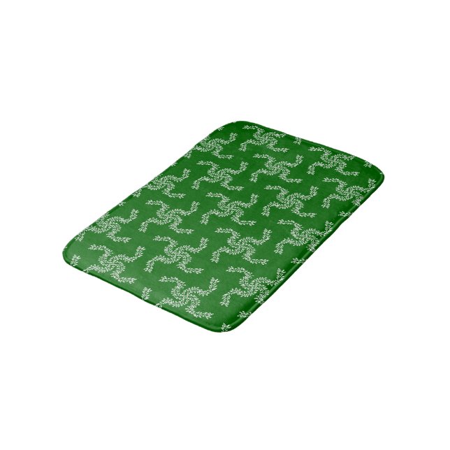 Christmas Garland Green, Christmas Decoration Bath Mat (Angled)