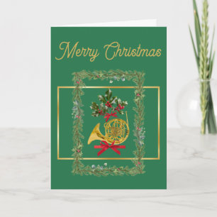 Christmas Garland Green Holiday Card