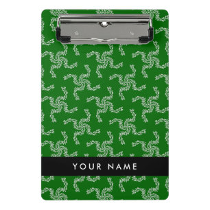 Christmas Garland, Green, Your name, Personalise Mini Clipboard