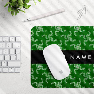 Christmas Garland, Green, Your name, Personalise Mouse Pad