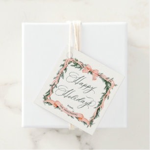 CHRISTMAS GARLAND Holiday Frame Gift Tag