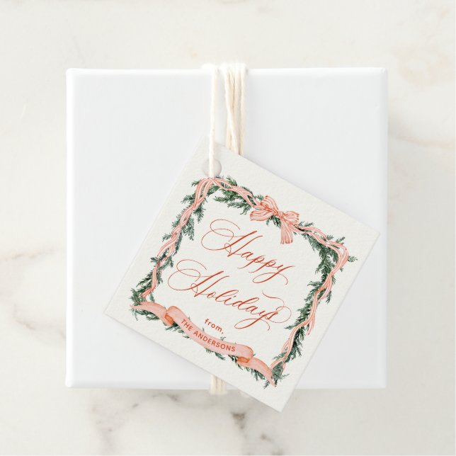 CHRISTMAS GARLAND Holiday Frame Gift Tag (In Situ)