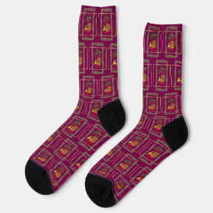 Christmas Garland Purple Socks