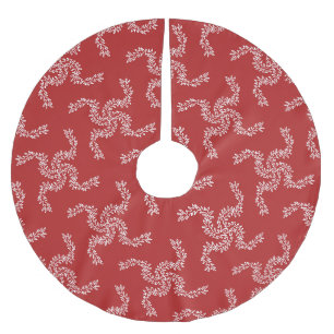 Christmas Garland Red, Christmas Decoration, Xmas Brushed Polyester Tree Skirt