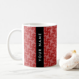 Christmas Garland, Red, Your name, Personalise Coffee Mug