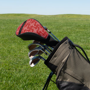 Christmas Garland, Red, Your name, Personalise Golf Head Cover