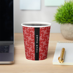 Christmas Garland, Red, Your name, Personalise Paper Cups
