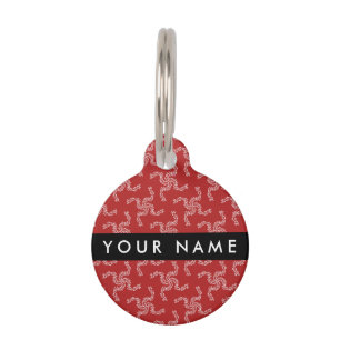 Christmas Garland, Red, Your name, Personalise Pet Tag
