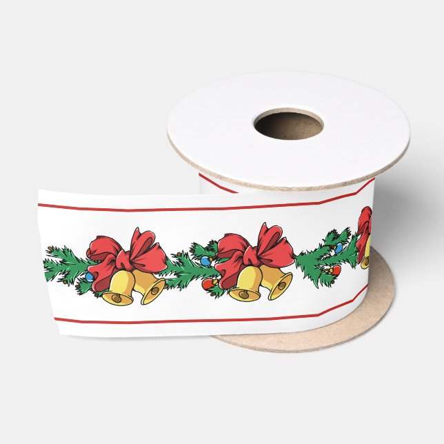 Christmas Garland Satin Ribbon (Spool)