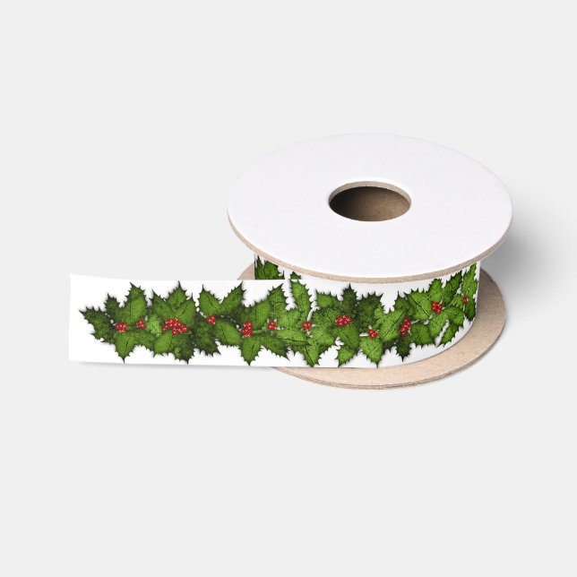 Christmas Garland Satin Ribbon (Spool)
