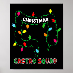 Christmas Gastro Squad Funny Doctor Nurse Holiday Poster