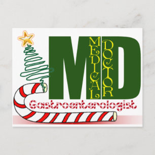 CHRISTMAS GASTROENTEROLOGIST HOLIDAY POSTCARD