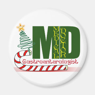 CHRISTMAS GASTROENTEROLOGIST MAGNET