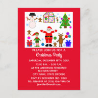 Christmas Gathering #1 Invitation Postcard