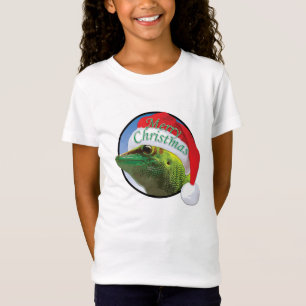 Christmas Gecko - Girls' Bella Babydoll T-Shirt