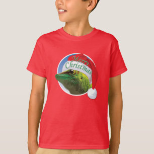 Christmas Gecko - Kids' Basic Hanes T-Shirt
