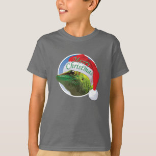 Christmas Gecko - Kids' Basic Hanes T-Shirt