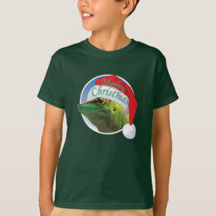 Christmas Gecko - Kids' Basic Hanes T-Shirt