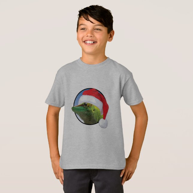 Christmas Gecko - Kids' Basic T-Shirt (Front Full)