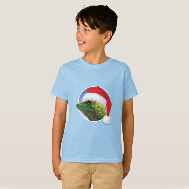 Christmas Gecko - Kids' Basic T-Shirt (Front Full)