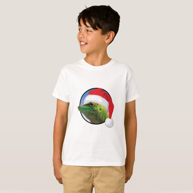 Christmas Gecko - Kids' Basic T-Shirt (Front Full)