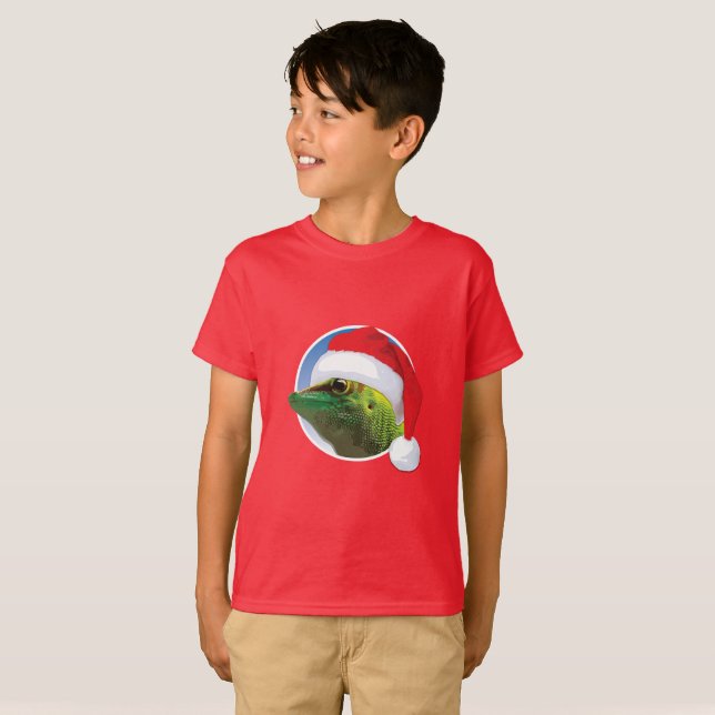 Christmas Gecko - Kids' Basic T-Shirt (Front Full)