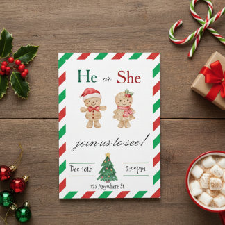 Christmas Gender Reveal invitation