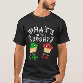 Christmas Gender Reveal Whats In The Oven He Or Sh T-Shirt