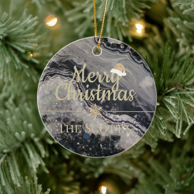 christmas geode ceramic tree decoration (Tree)