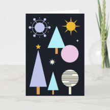 Christmas Geometric Holiday Forest –Modern Winter