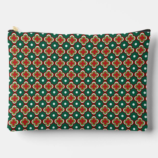 Christmas Geometric Shapes Accessory Pouch (Front)