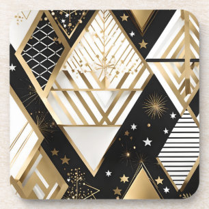 christmas geometric shapes coaster