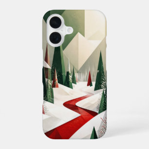 Christmas Geometric Winter Trees Phone Case