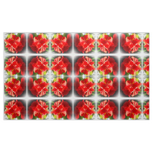 Christmas Geranium Fabric