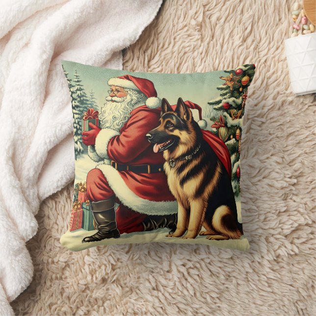 Christmas German Shepherd Cushion (Blanket)