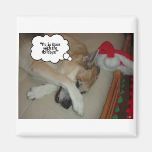 Christmas German Shepherd Magnet