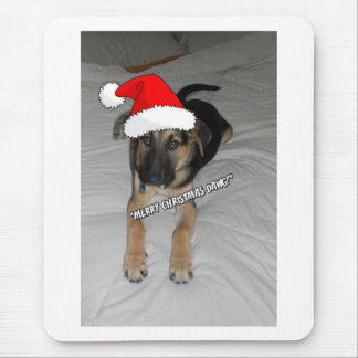 Christmas German Shepherd Mouse Pad