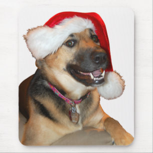 Christmas German Shepherd Mouse Pad