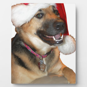 Christmas German Shepherd Plaque
