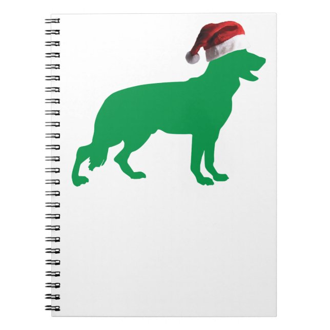 Christmas German Shepherd Spiral Notebook (Front)