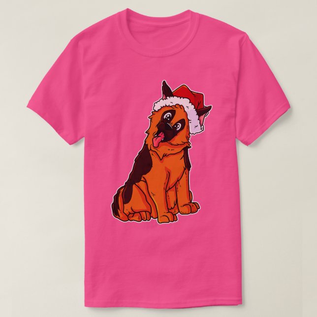 Christmas German Shepherd T-Shirt (Design Front)