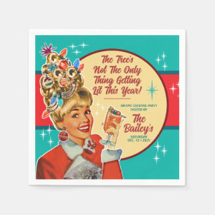 Christmas Getting Lit This Year Cocktail Napkins 1