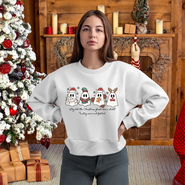 Christmas Ghost Humour Sweatshirt  (Creator Uploaded)