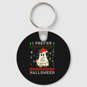 Christmas Ghost I Prefer Halloween Ugly Xmas Men W Key Ring