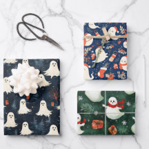 Christmas Ghost Wrapping Paper