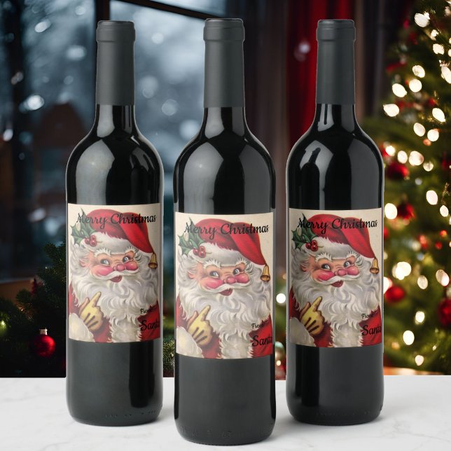 Christmas Gift 6 Wine Labels YOUR NAME - Cocoa Mix (Creator Uploaded)
