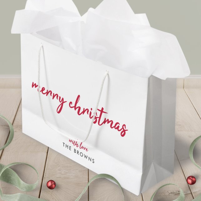 Christmas Gift Bag | Minimal Custom Gift Packaging (Minimalist Christmas packaging designed for chic, personalized, and timeless festive gifting)